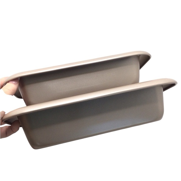 2pc Chicago Metallic Non-Stick Loaf Pans Rectangle Textured Bakeware - Picture 3 of 10